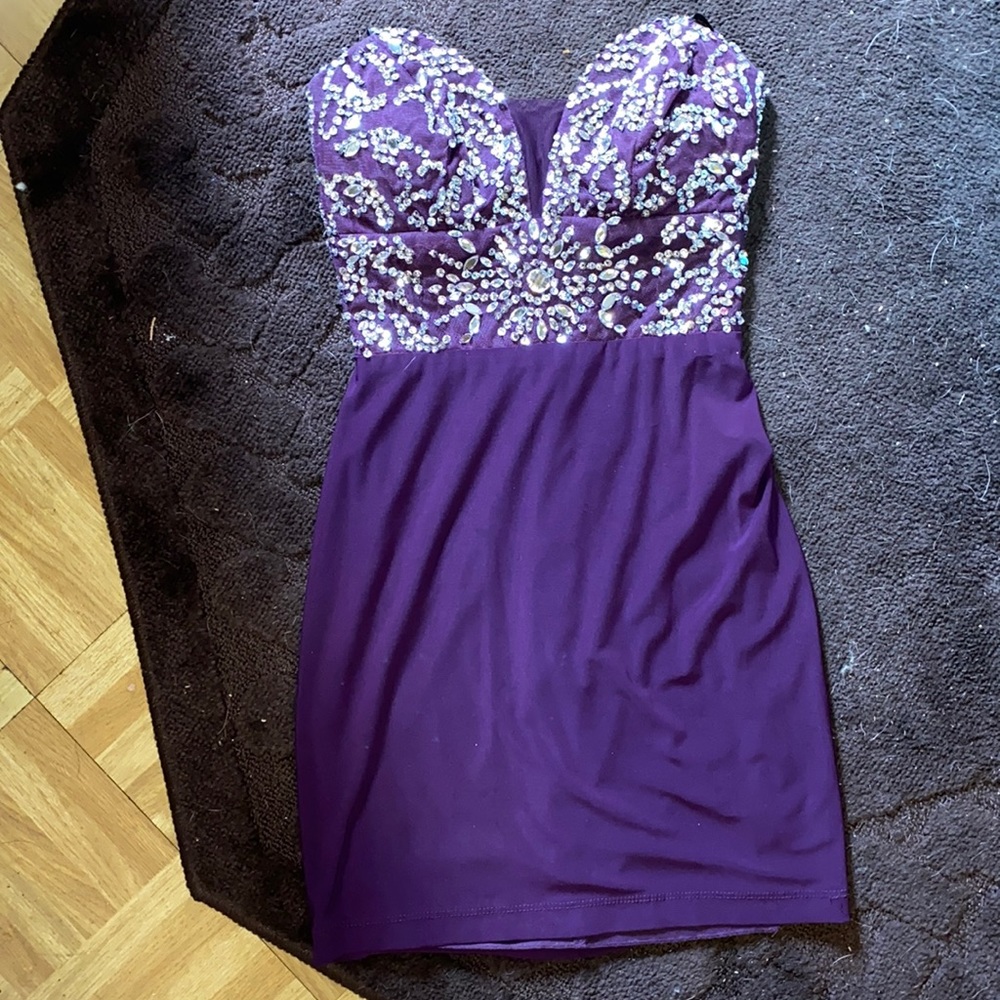 Purple cocktail dress
